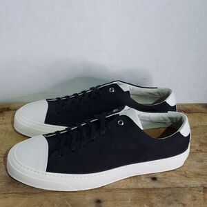 Good man brand legacy lo top sneakers men's italian leather black canvas‎ skater